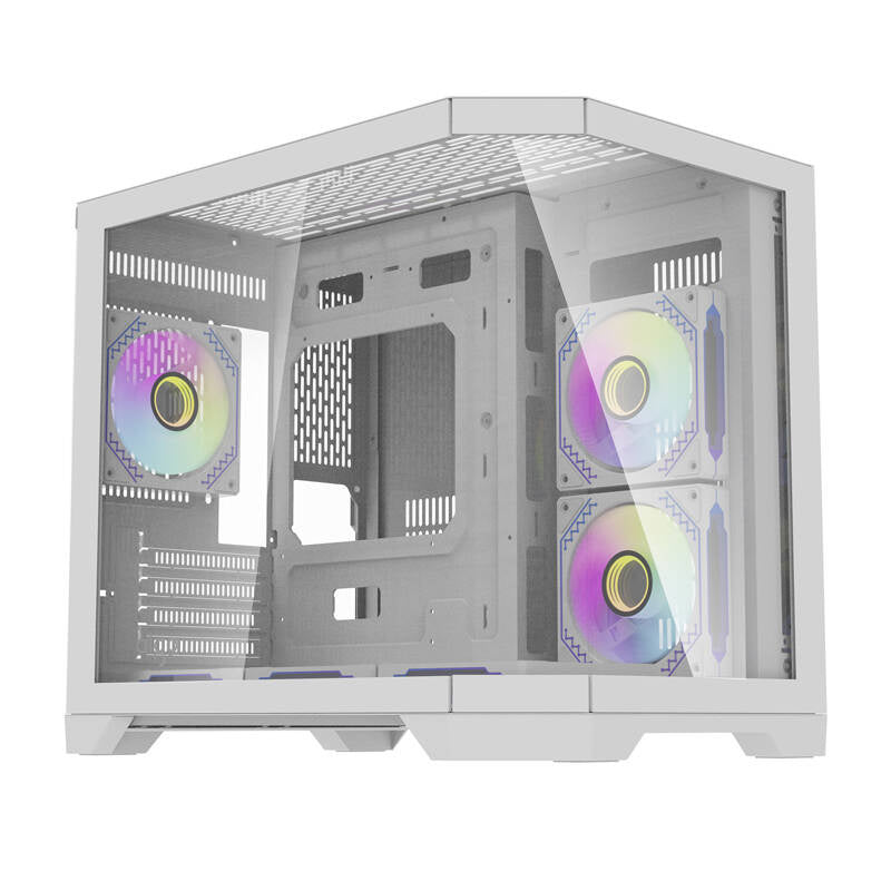 darkFlash - Boîtier PC FT418 mini tour + 6 ventilateurs ARGB (blanc) - visuel 1