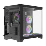 darkFlash - Boîtier PC FT418 mini tour + 6 ventilateurs ARGB (noir) (vue 8)