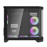 darkFlash - Boîtier PC FT418 mini tour + 6 ventilateurs ARGB (noir) (vue 4)