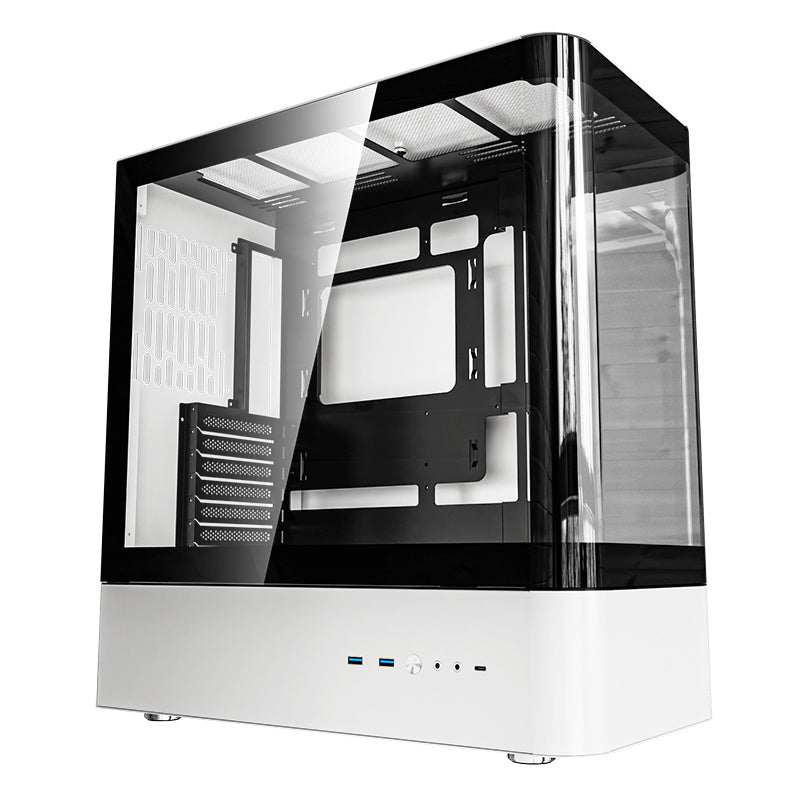 darkFlash - Boîtier PC HM1 verre incurvé anti-reflet (noir et blanc) - visuel 1