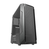 darkFlash - Boîtier PC LEO façade mesh (noir, sans ventilateurs) : côté