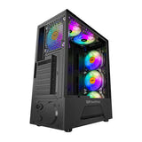 darkFlash - Boîtier PC LEO façade mesh (noir, sans ventilateurs)