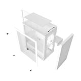 darkFlash - Boîtier PC M305 mini tour (blanc, sans ventilateurs) : détail