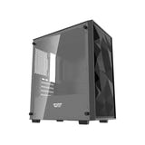 darkFlash - Boîtier PC M305 Mesh mini tour (noir, sans ventilateurs) : arrière