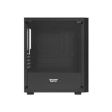 darkFlash - Boîtier PC M305 mini tour (noir, sans ventilateurs) : côté
