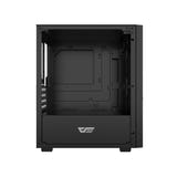 darkFlash - Boîtier PC M305 mini tour (noir, sans ventilateurs) : façade