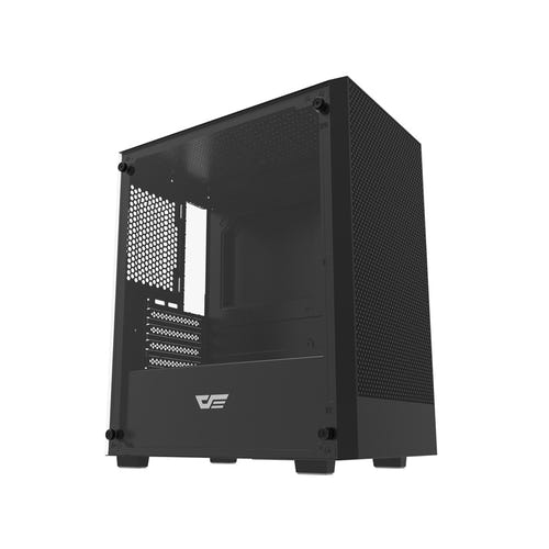 darkFlash - Boîtier PC M305 mini tour (noir, sans ventilateurs) : vue ensemble
