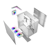 darkFlash - Boîtier PC TH285 + 4 ventilateurs (blanc) : détail