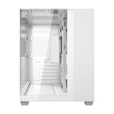 darkFlash - Boîtier PC TH285M triple vitrage (blanc, sans ventilateurs) : connectique