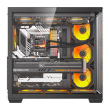 darkFlash C280 - Boîtier PC moyenne tour E-ATX avec 7 ventilateurs 120 mm (noir) - visuel 2