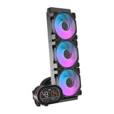 darkFlash DH360D v2 - Watercooling AIO 360 mm ARGB avec écran, noir : waterblock écran rond