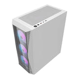 darkFlash DK352 Plus - Boîtier PC + 4 ventilateurs ARGB (noir et blanc) : câble management arrière