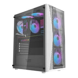 darkFlash DK352 Plus - Boîtier PC + 4 ventilateurs ARGB (noir et blanc) : effets ARGB 20