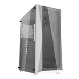 darkFlash DK352 Plus - Boîtier PC + 4 ventilateurs ARGB (noir et blanc) : façade mesh flux