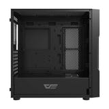 darkFlash DK431 Glass - Boîtier PC E-ATX + 4 ventilateurs ARGB (noir) (vue 3)