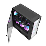darkFlash DK431 Glass - Boîtier PC E-ATX + 4 ventilateurs ARGB (noir) (vue 7)