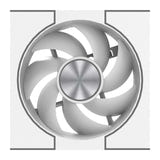 darkFlash DM8 LINE - ventilateur PC ARGB PWM blanc : vue de profil