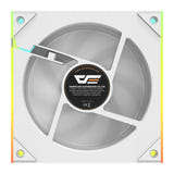 darkFlash DM8 LINE - ventilateur PC ARGB PWM blanc : badge aluminium texture