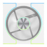 darkFlash DM8 LINE - ventilateur PC ARGB PWM blanc : sept pales