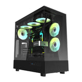 darkFlash DPX90 - Boîtier PC panoramique + 3 ventilateurs ARGB (noir) (vue 1)