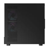 darkFlash DPX90 - Boîtier PC panoramique + 3 ventilateurs ARGB (noir) (vue 4)