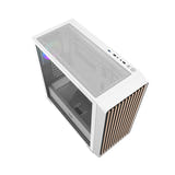 darkFlash DS900WD ATX - Boîtier PC façade bois avec 4 ventilateurs ARGB (blanc) - visuel 4
