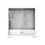darkFlash DS900WD ATX - Boîtier PC façade bois avec 4 ventilateurs ARGB (blanc) - visuel 3