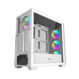 darkFlash DS900WS - Boîtier PC moyenne tour ATX avec 4 ventilateurs ARGB (blanc) - visuel 2
