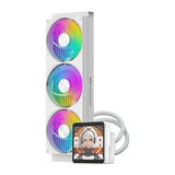 darkFlash DV360S MAX - watercooling AIO 360 mm à écran magnétique, blanc : IPS magnétique détachable waterblock blanc