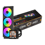 darkFlash DV360S MAX - watercooling AIO 360 mm à écran IPS : noir