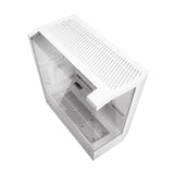 darkFlash DY460 - Boîtier PC vitré avec 4 ventilateurs ARGB (blanc) : façade USB-C