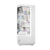 darkFlash DY460 - Boîtier PC vitré avec 4 ventilateurs ARGB (blanc) : filtres poussière