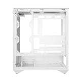 darkFlash DY460 - Boîtier PC vitré avec 4 ventilateurs ARGB (blanc) : montage back connect