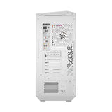 darkFlash DY460 - Boîtier PC vitré avec 4 ventilateurs ARGB (blanc) : vue complète setup