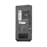 darkFlash DY460 - Boîtier PC vitré avec 4 ventilateurs ARGB (noir) : back connect noir