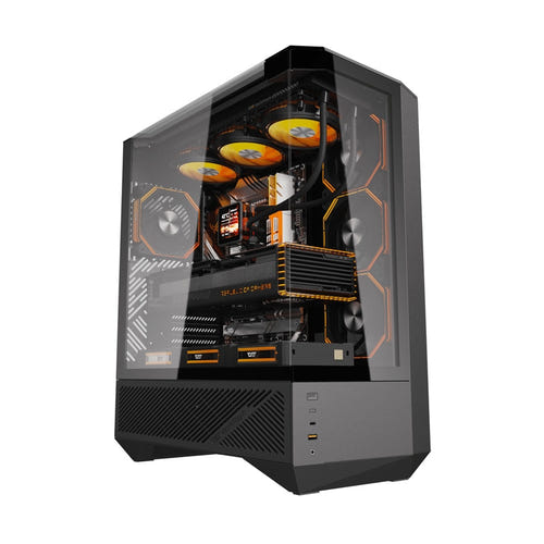 darkFlash DY460 - Boîtier PC vitré avec 4 ventilateurs ARGB (noir) (vue 1)