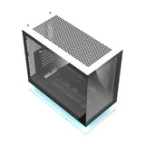 darkFlash F1 - Boîtier PC ATX blanc vitré 270° avec 6 ventilateurs : panneau USB-C