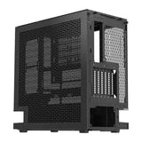 darkFlash F1 - Boîtier PC moyen tour ATX avec 6 ventilateurs ARGB, noir : vue latérale