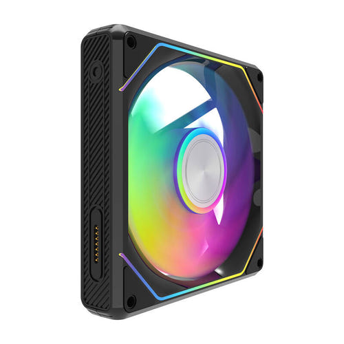 darkFlash Gauss G24 - Ventilateur PC 120 mm ARGB et PWM, noir : vue de profil