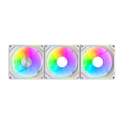 darkFlash Gauss G24 - Kit 3 ventilateurs ARGB 120 mm (blanc) (vue 1)