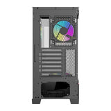 darkFlash K430 - boîtier PC ATX noir avec vitrine frontale et 6 ventilateurs : dessus