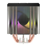 darkFlash M400 ARGB - ventirad processeur 120 mm avec écran de température, noir : caloducs cuivre