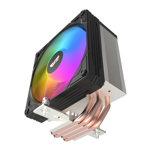darkFlash M400 ARGB - ventirad processeur 120 mm avec écran de température, noir : éclairage ARGB