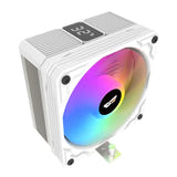 darkFlash M400 ARGB - Ventirad processeur blanc avec écran de température : radiateur ailettes