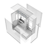 darkFlash TH285 PLUS - Boîtier PC ATX blanc en verre trempé avec 8 ventilateurs : dimensions