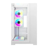 darkFlash TH285 PLUS - Boîtier PC ATX blanc en verre trempé avec 8 ventilateurs : intérieur ventilateurs