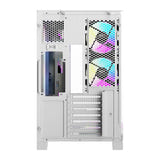 darkFlash TH285 PLUS - Boîtier PC ATX blanc en verre trempé avec 8 ventilateurs : support carte graphique