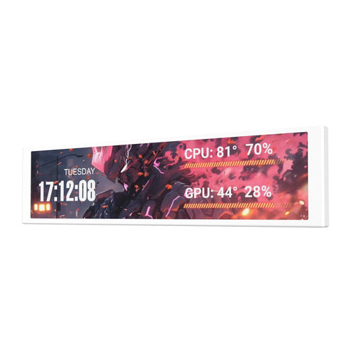 darkFlash V92 Blanc - Mini écran IPS 9,2 pouces personnalisable pour setup PC - visuel 1