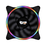 darkFlash - Ventilateur PC D1 LED 120 mm (anneau arc-en-ciel, 22 dBA) : vue ensemble