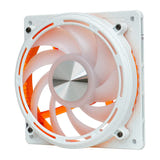 darkFlash - Ventilateur PC DE8 ARGB 120 mm blanc (effet vortex, contrôleur) (vue 2)